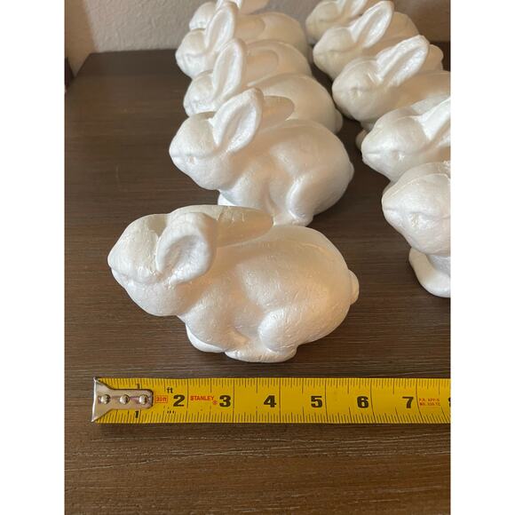 Set of 10 Styrofoam Easter Bunnies Rabbits - Picture 5 of 5